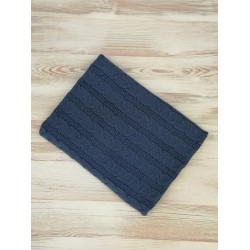 Плед детский вязаный 6301/7525, цвет джинсово-синий.