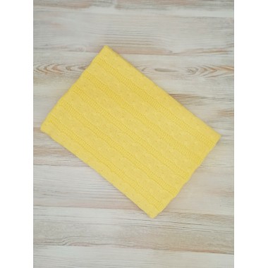 Плед детский вязаный 6301/89, цвет светло-желтый. Плед детский вязаный 6301/89, цвет светло-желтый.