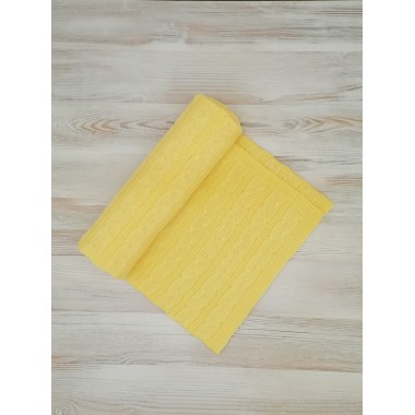 Плед детский вязаный 6301/89, цвет светло-желтый. Плед детский вязаный 6301/89, цвет светло-желтый.