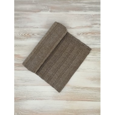 Плед детский вязаный 6301/8317,цвет кофейный меланж. Плед детский вязаный 6301/8317,цвет кофейный меланж.