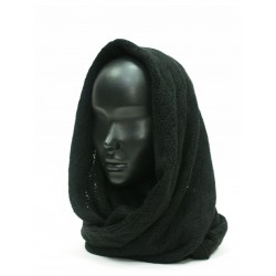 Хомут связанный фактурной вязкой, черный