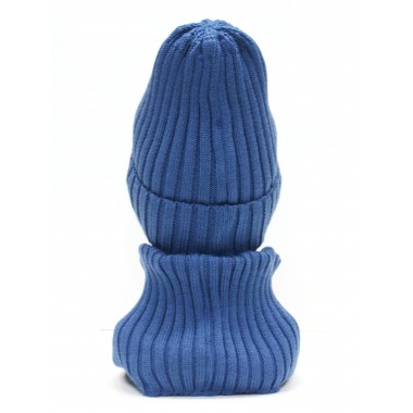 Шапка вязаная с подкладом, размер 56-58, индиго Шапка вязаная с подкладом, размер 56-58, индиго