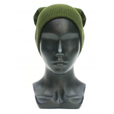 Шапка вязаная двойная, унисекс, размер 55-58, оливковый Шапка вязаная двойная, унисекс, размер 55-58, оливковый