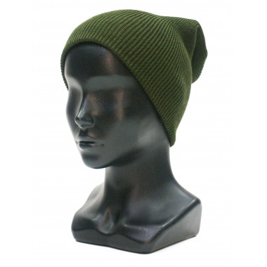 Шапка вязаная двойная, унисекс, размер 55-58, оливковый Шапка вязаная двойная, унисекс, размер 55-58, оливковый