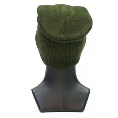 Шапка вязаная двойная, унисекс, размер 55-58, оливковый Шапка вязаная двойная, унисекс, размер 55-58, оливковый
