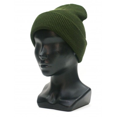 Шапка вязаная двойная, унисекс, размер 55-58, оливковый Шапка вязаная двойная, унисекс, размер 55-58, оливковый