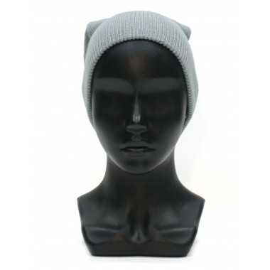 Шапка вязаная двойная, унисекс, размер 55-58, светло-серый Шапка вязаная двойная, унисекс, размер 55-58, светло-серый