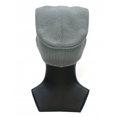 Шапка вязаная двойная, унисекс, размер 55-58, светло-серый Шапка вязаная двойная, унисекс, размер 55-58, светло-серый