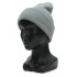Шапка вязаная двойная, унисекс, размер 55-58, светло-серый Шапка вязаная двойная, унисекс, размер 55-58, светло-серый