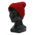 Шапка вязаная двойная, унисекс, размер 55-58, красный Шапка вязаная двойная, унисекс, размер 55-58, красный