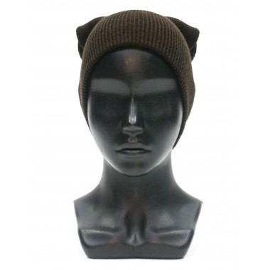 Шапка вязаная двойная, унисекс, размер 55-58, шоколад Шапка вязаная двойная, унисекс, размер 55-58, шоколад