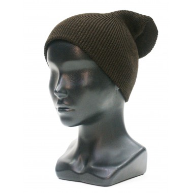 Шапка вязаная двойная, унисекс, размер 55-58, шоколад Шапка вязаная двойная, унисекс, размер 55-58, шоколад