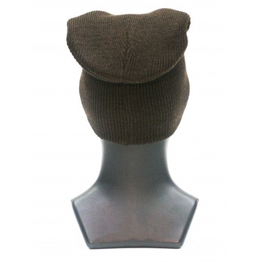 Шапка вязаная двойная, унисекс, размер 55-58, шоколад Шапка вязаная двойная, унисекс, размер 55-58, шоколад