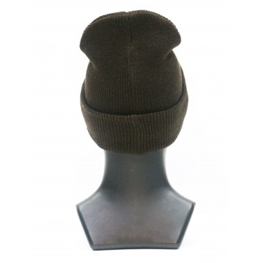 Шапка вязаная двойная, унисекс, размер 55-58, шоколад Шапка вязаная двойная, унисекс, размер 55-58, шоколад