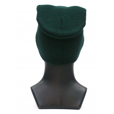 Шапка вязаная двойная, унисекс, размер 55-58, темно-зеленый Шапка вязаная двойная, унисекс, размер 55-58, темно-зеленый