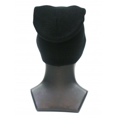 Шапка вязаная двойная, унисекс, размер 55-58, черный Шапка вязаная двойная, унисекс, размер 55-58, черный