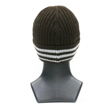 Шапка мужская классика, шоколад со светло-серой полосой Шапка мужская классика, шоколад со светло-серой полосой