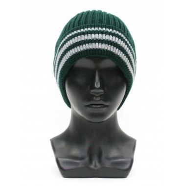 Шапка мужская классика, темная зелень со светло-серой полосой Шапка мужская классика, темная зелень со светло-серой полосой