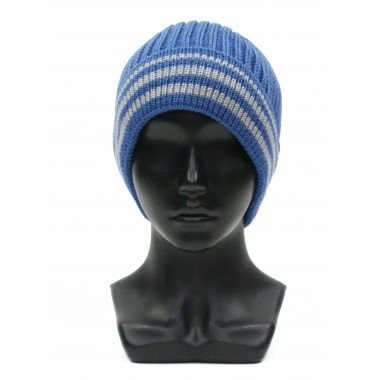 Шапка мужская классика, индиго со светло-серой полосой Шапка мужская классика, индиго со светло-серой полосой