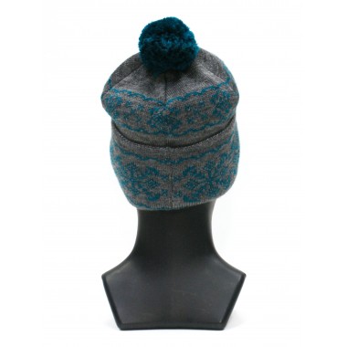 Шапка спортивная вязаная, с подкладом, размер 56-58, маренго с бирюзой Шапка спортивная вязаная, с подкладом, размер 56-58, маренго с бирюзой