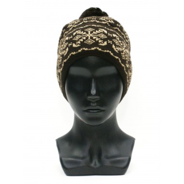 Шапка спортивная вязаная, с подкладом, размер 56-58, шоколад с бежевым Шапка спортивная вязаная, с подкладом, размер 56-58, шоколад с бежевым