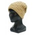 Шапка связанная фактурной вязкой, бежевый Шапка связанная фактурной вязкой, бежевый