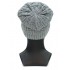 Шапка связанная фактурной вязкой, светло-серый Шапка связанная фактурной вязкой, светло-серый