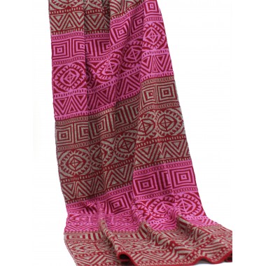 Палантин вязанный, розовый, св.кофе, бордо Палантин вязанный, розовый, св.кофе, бордо