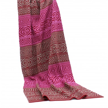 Палантин вязанный, розовый, св.кофе, бордо Палантин вязанный, розовый, св.кофе, бордо