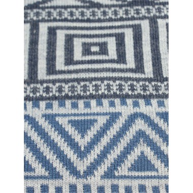 Палантин вязанный, джинсовый, светло-серый, габардин Палантин вязанный, джинсовый, светло-серый, габардин