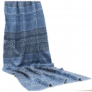 Палантин вязанный, джинсовый, светло-серый, габардин Палантин вязанный, джинсовый, светло-серый, габардин