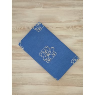 Плед детский вязаный с жаккардовым рисунком 6103,цвет белый, голубой Плед детский вязаный с жаккардовым рисунком 6103,цвет белый, голубой