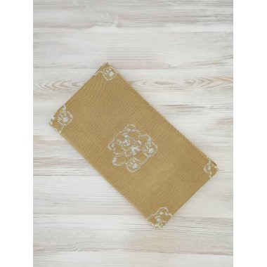 Плед детский вязаный с жаккардовым рисунком 6103,цвет белый,бежевый Плед детский вязаный с жаккардовым рисунком 6103,цвет белый,бежевый