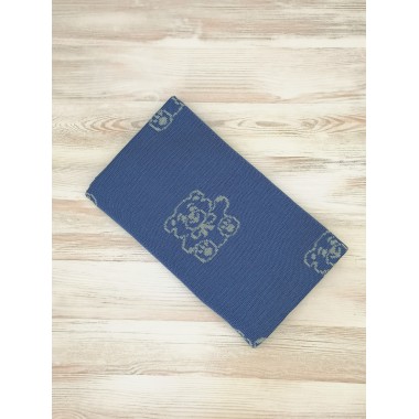 Плед детский вязаный с жаккардовым рисунком 6103,цвет серый, индиго Плед детский вязаный с жаккардовым рисунком 6103,цвет серый, индиго