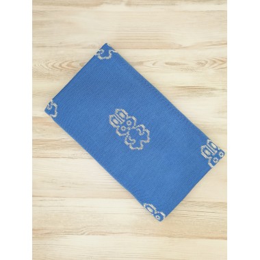 Плед детский вязаный с жаккардовым рисунком 6104,цвет белый, голубой Плед детский вязаный с жаккардовым рисунком 6104,цвет белый, голубой