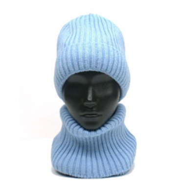 Шапка вязаная унисекс, размер 56-58, голубой Шапка вязаная унисекс, размер 56-58, голубой