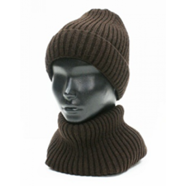 Шапка вязаная унисекс, размер 56-58, шоколад Шапка вязаная унисекс, размер 56-58, шоколад