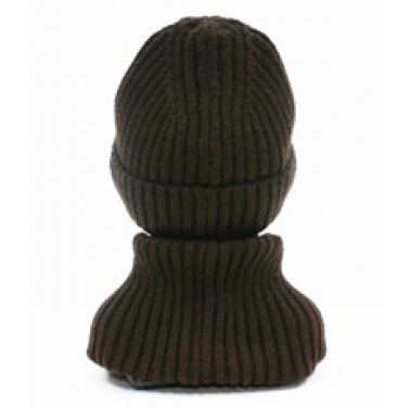 Шапка вязаная унисекс, размер 56-58, шоколад Шапка вязаная унисекс, размер 56-58, шоколад