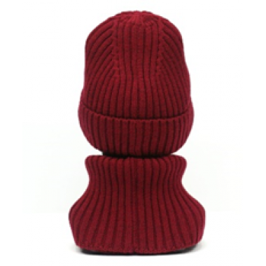 Шапка вязаная унисекс, размер 56-58, вишня Шапка вязаная унисекс, размер 56-58, вишня