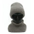 Шапка вязаная унисекс, размер 56-58, серо-бежевый Шапка вязаная унисекс, размер 56-58, серо-бежевый