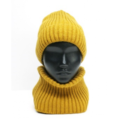 Шапка вязаная унисекс, размер 56-58, горчица Шапка вязаная унисекс, размер 56-58, горчица