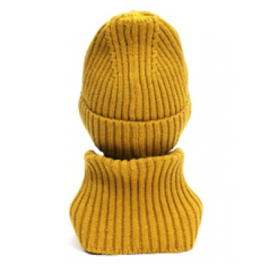 Шапка вязаная унисекс, размер 56-58, горчица Шапка вязаная унисекс, размер 56-58, горчица