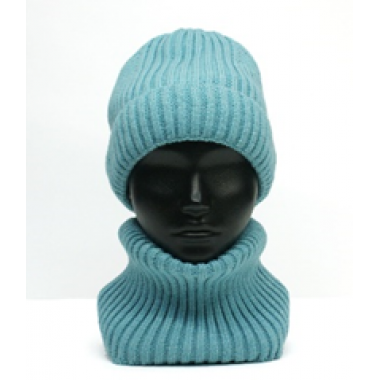 Шапка вязаная унисекс, размер 56-58, дымчатая бирюза Шапка вязаная унисекс, размер 56-58, дымчатая бирюза
