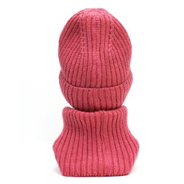 Шапка вязаная унисекс, размер 56-58, герань Шапка вязаная унисекс, размер 56-58, герань
