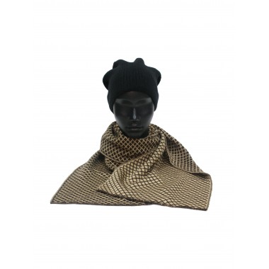 Шарф вязанный, шоколад бежевый Шарф вязанный, шоколад бежевый