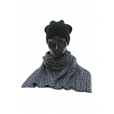 Шарф вязанный, маренго-темно-синий Шарф вязанный, маренго-темно-синий