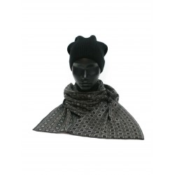 Шарф вязанный, шоколад маренго