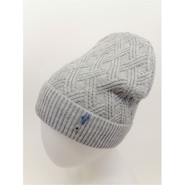 Шапка женская 1205/386 светло-серый цвет серый меланж Шапка женская 1205/386 светло-серый цвет серый меланж